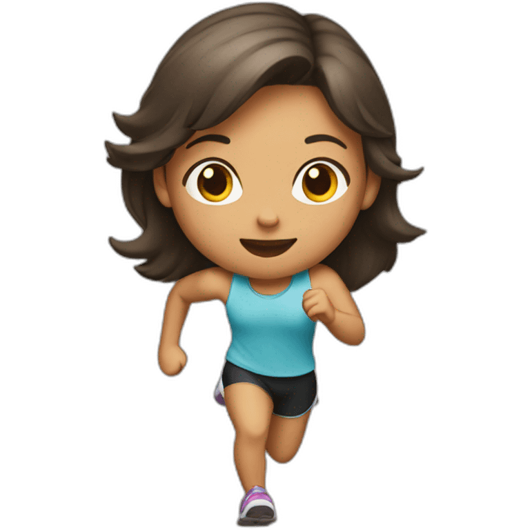 girl runs emoji