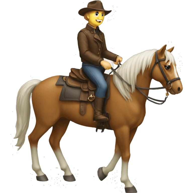 Chat sur un cheval emoji