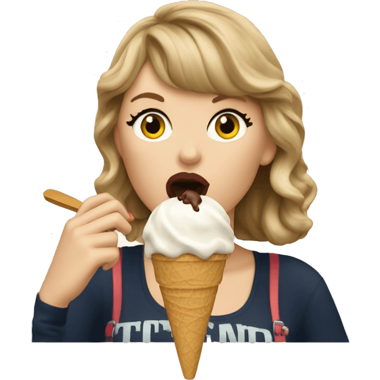 Taylor swift eating ice cream emoji