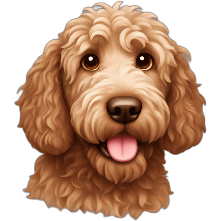 Brown Labradoodle emoji