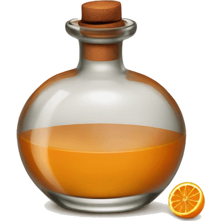 Tequila with cinnamon and orange emoji