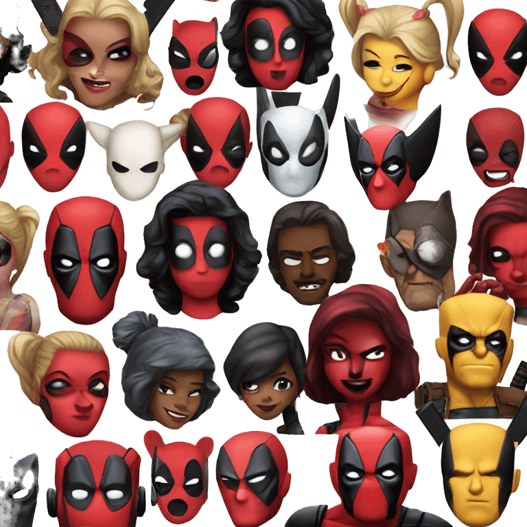 Deadpool, Wolverine, Lady Deadpool emoji