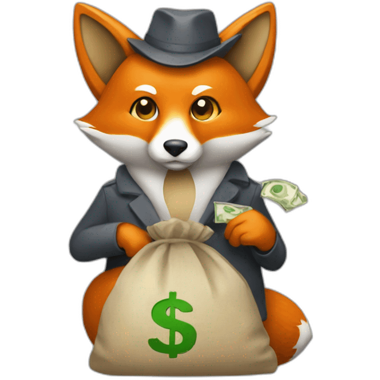 Fox-with-Money-sack emoji