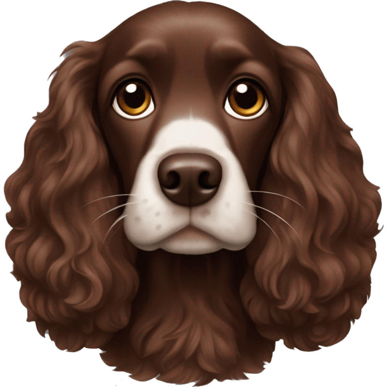 Chocolate brown cocker spaniel  emoji