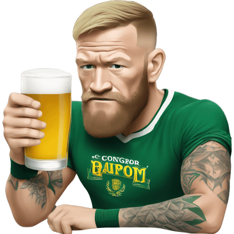 conor mcgregor drinking beer emoji