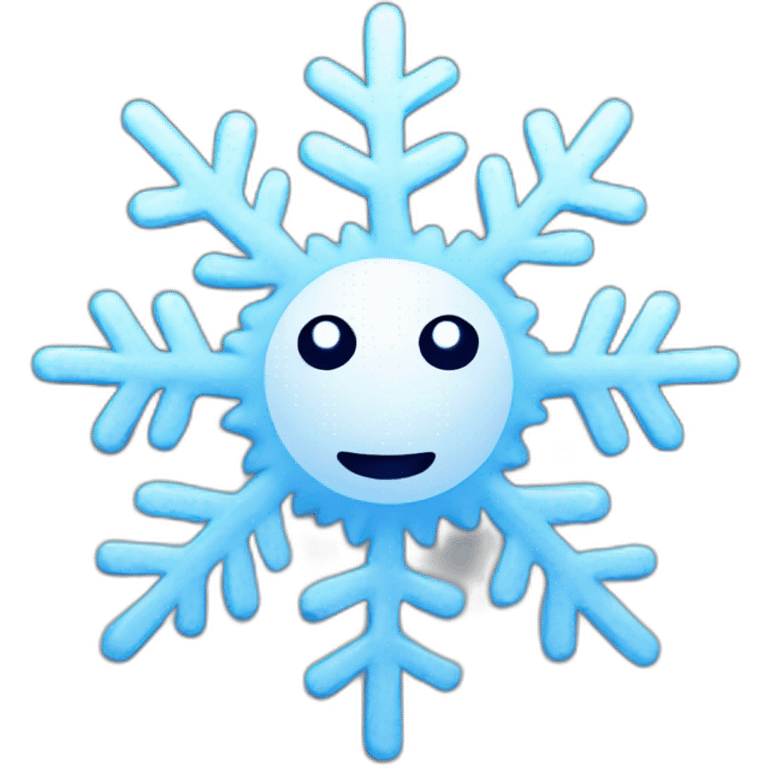 snowflake with head emoji