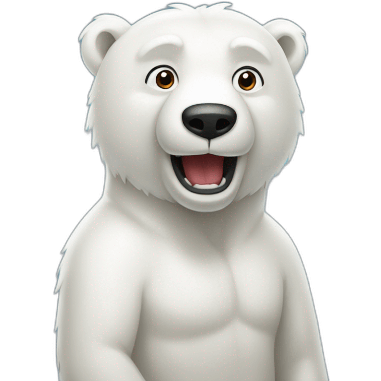 polar bear working emoji