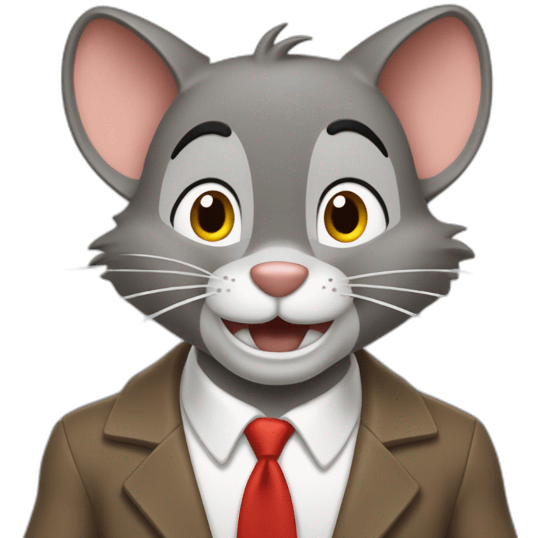 Jerry de tom et Jerry qui fait un coeur emoji