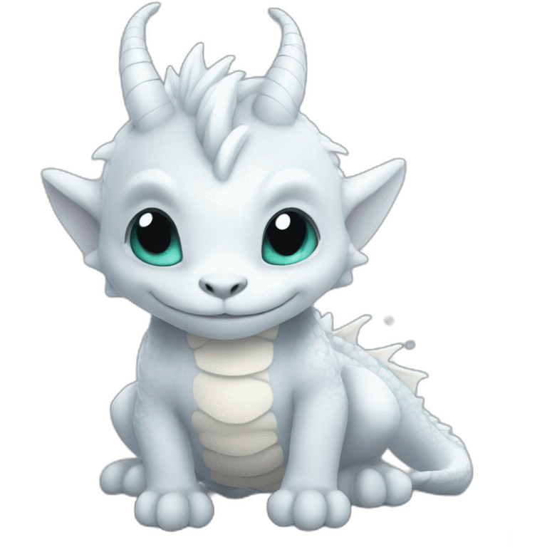 dragon cute snow emoji