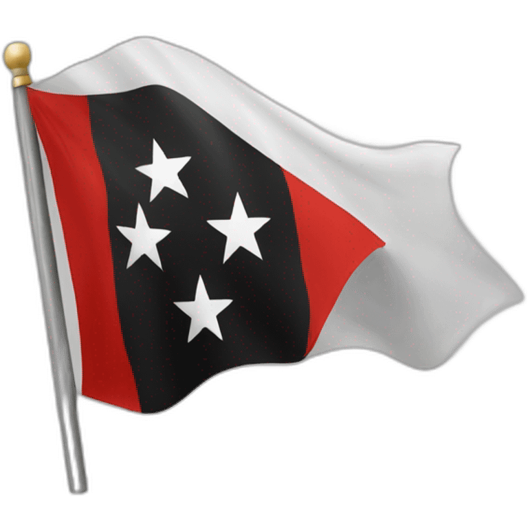 Drapeau anti-fasciste rouge et noir emoji