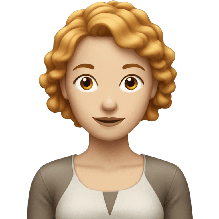 White woman with hazelnut coloured hair  emoji