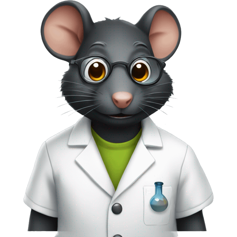 Black rat as a scientist emoji