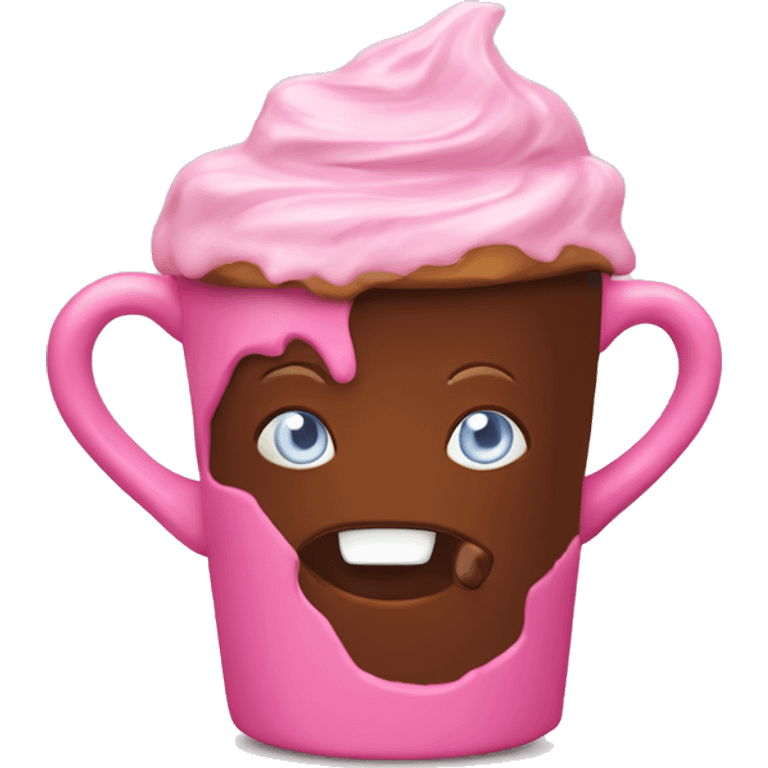 Chocomelk roze mok emoji