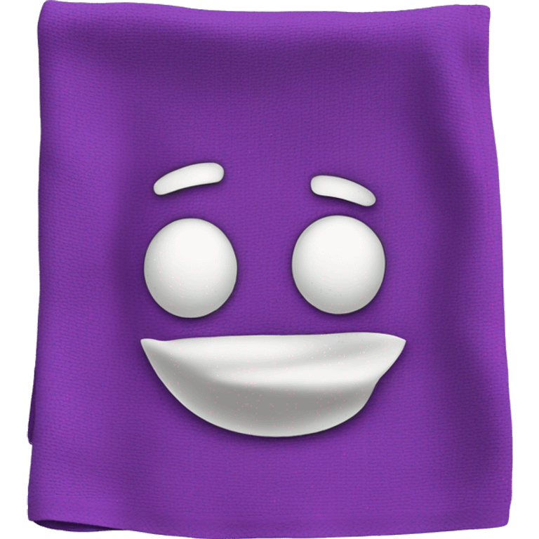 Realistic flat purple dish towel emoji