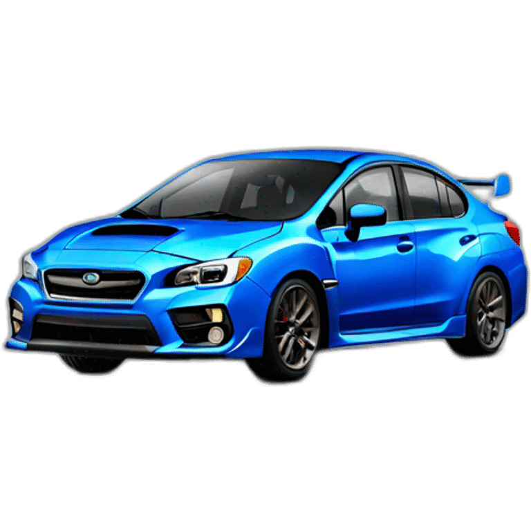 Blue Subaru wrx hyperrealistic emoji