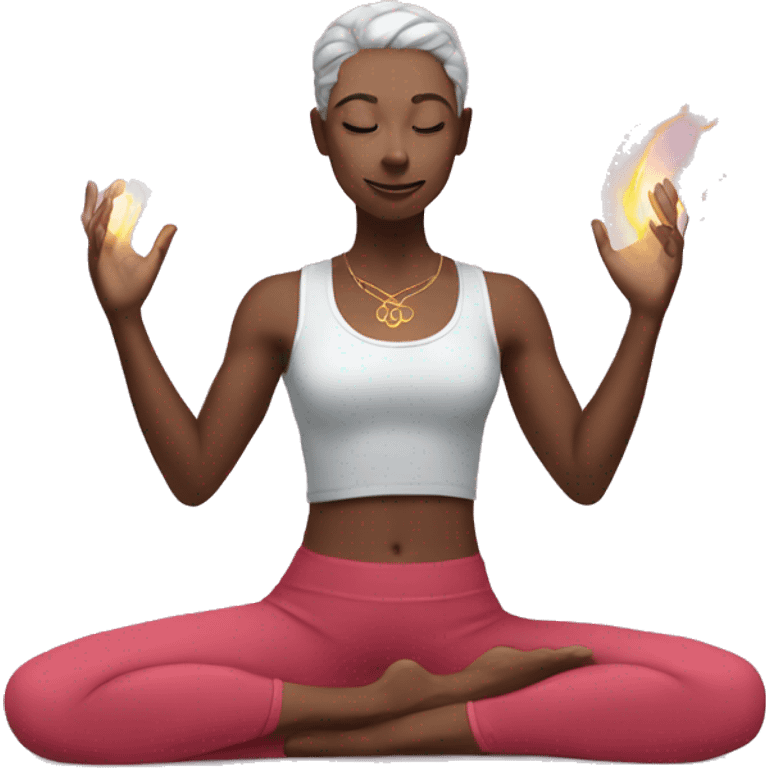 yoga and magic emoji