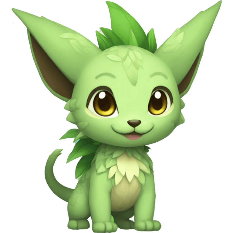 a anthro chibi-style grass-type-ground-type Fakémon-hybrid full body emoji