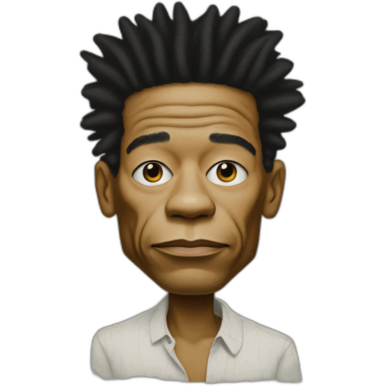 cartoon portrait of Jean-Michel Basquiat emoji