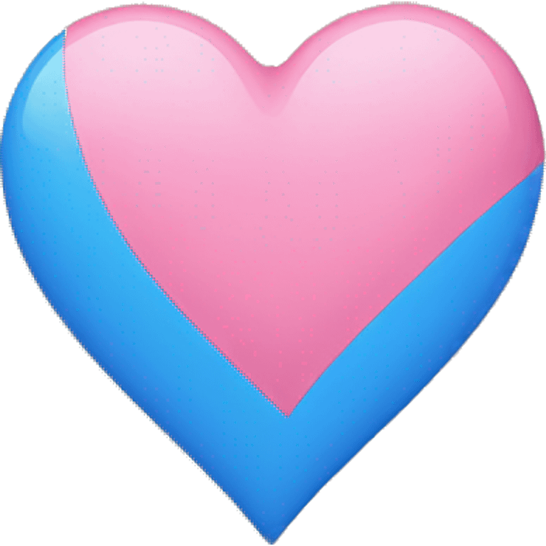 half blue half pink heart emoji