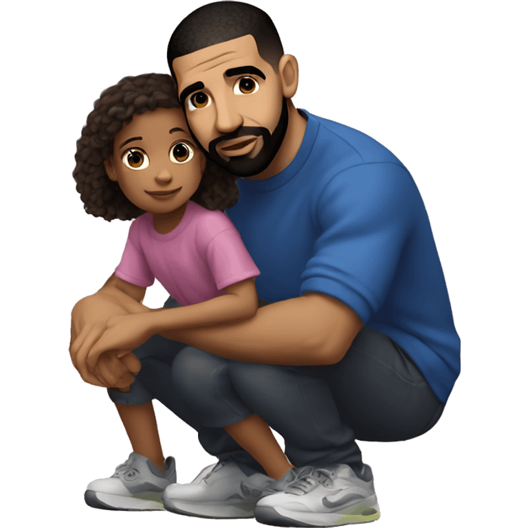 Drake with his daughter  emoji