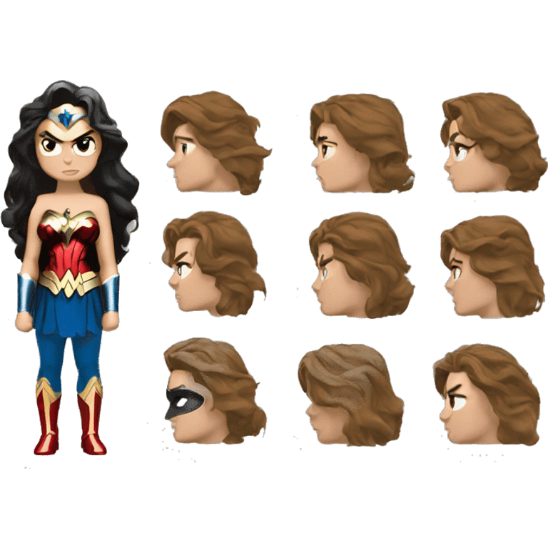 wonder woman superhero emoji angry emoji