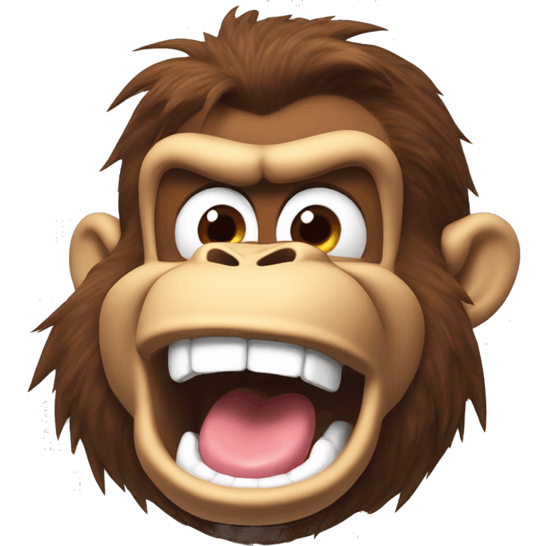 Donkey Kong screaming in pain with a tongue sticking out emoji