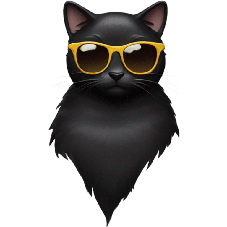 Black Cat with sunglasses emoji