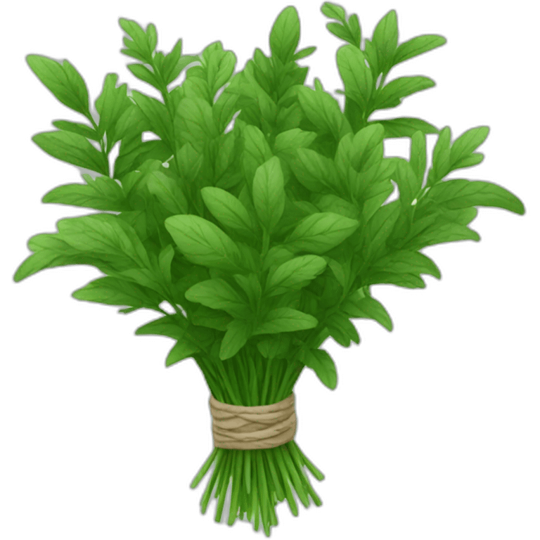 bouquet of green herbs emoji