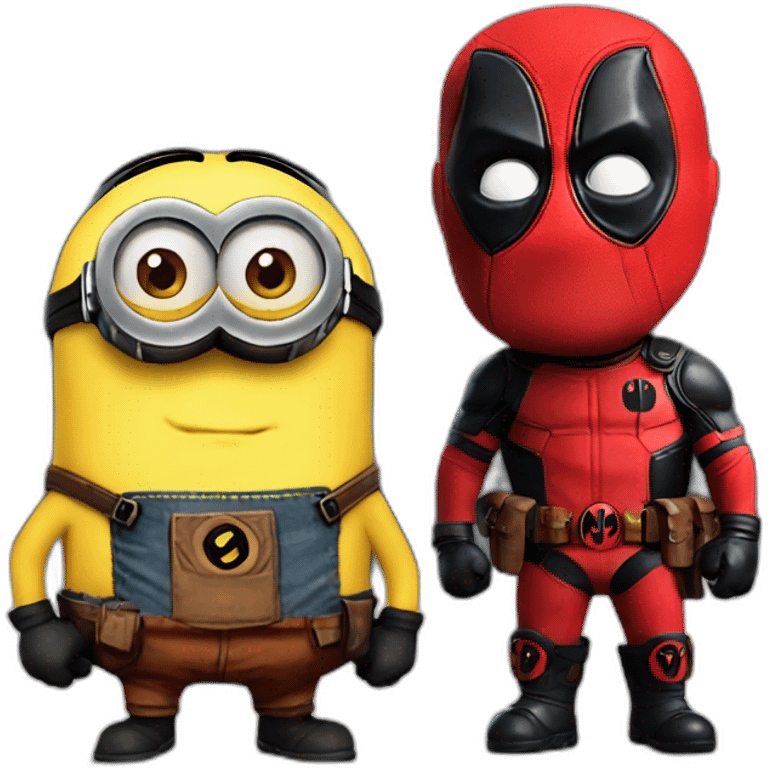 Minion as deadpool emoji