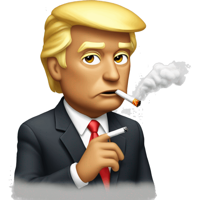 Donald Trump smoking a cigarette emoji