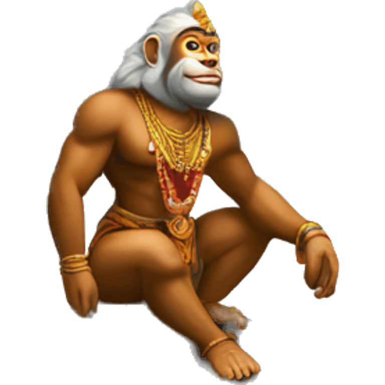 Hanuman with mountain  emoji