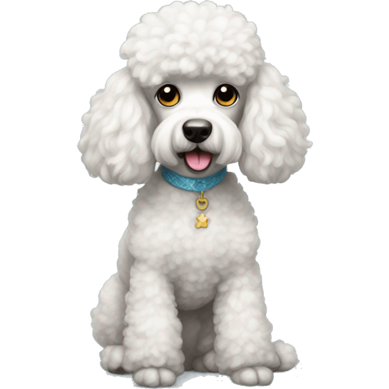 Perrita blanca poodle emoji