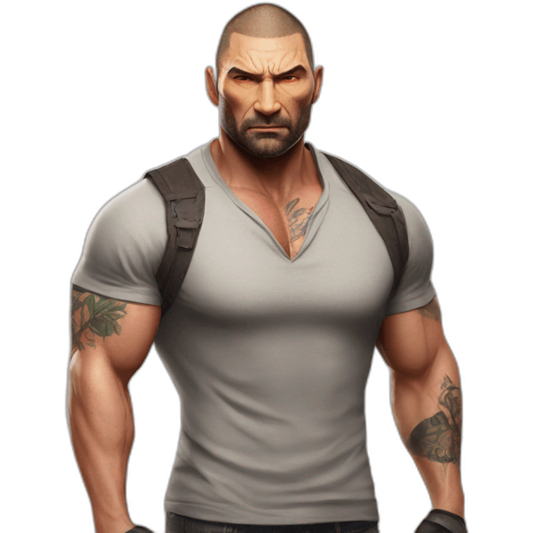 actor dave bautista serious half body emoji