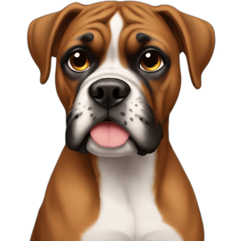 Boxer dog love emoji