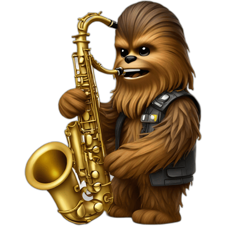 chewbacca playing saxophone emoji