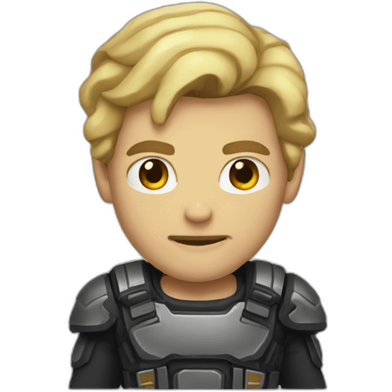 Doom guy blonde with no facial hair emoji