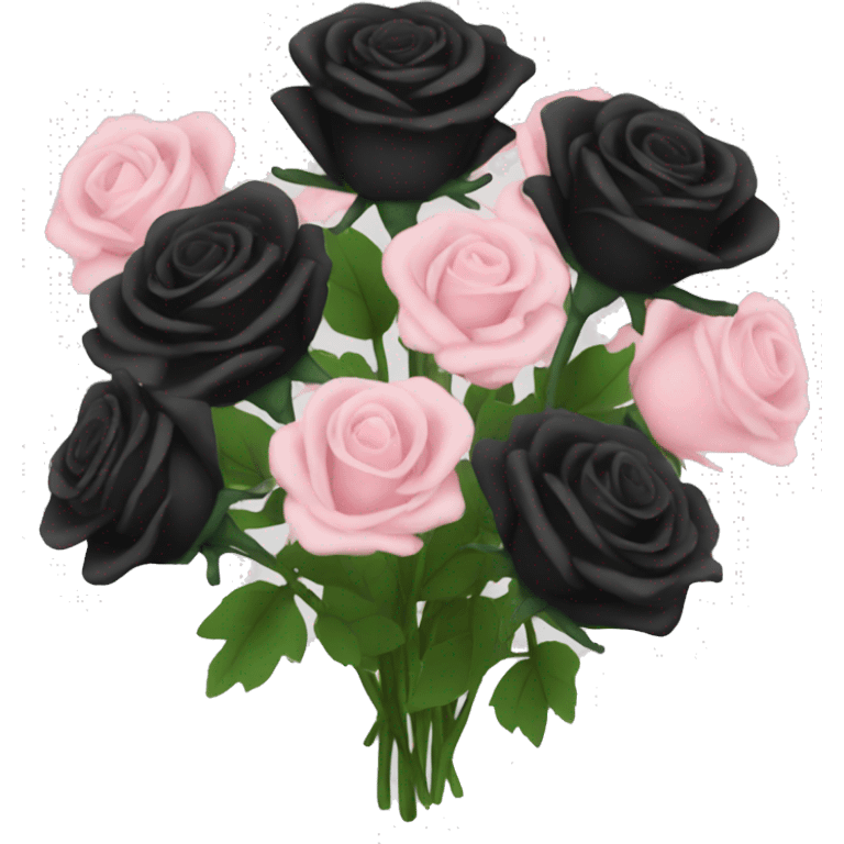 bouquet of black roses emoji