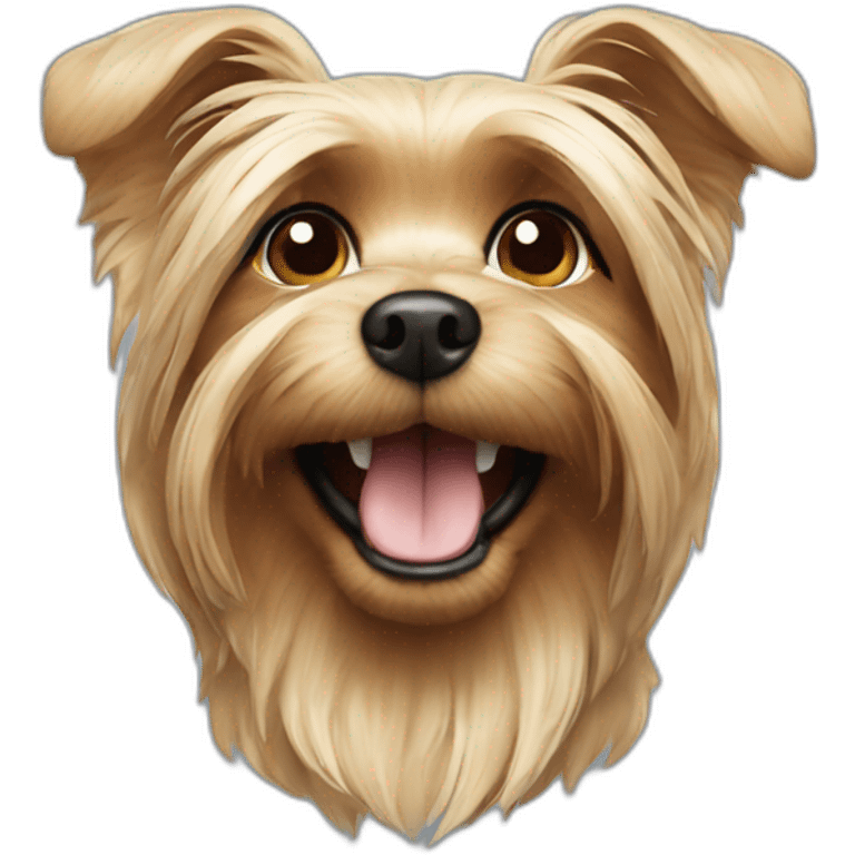 dog yorkshire happy emoji