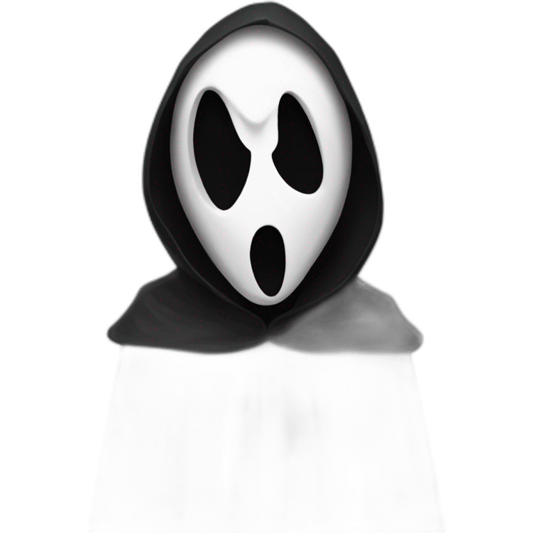 Ghost face maniac Black cloak white mask film scream emoji