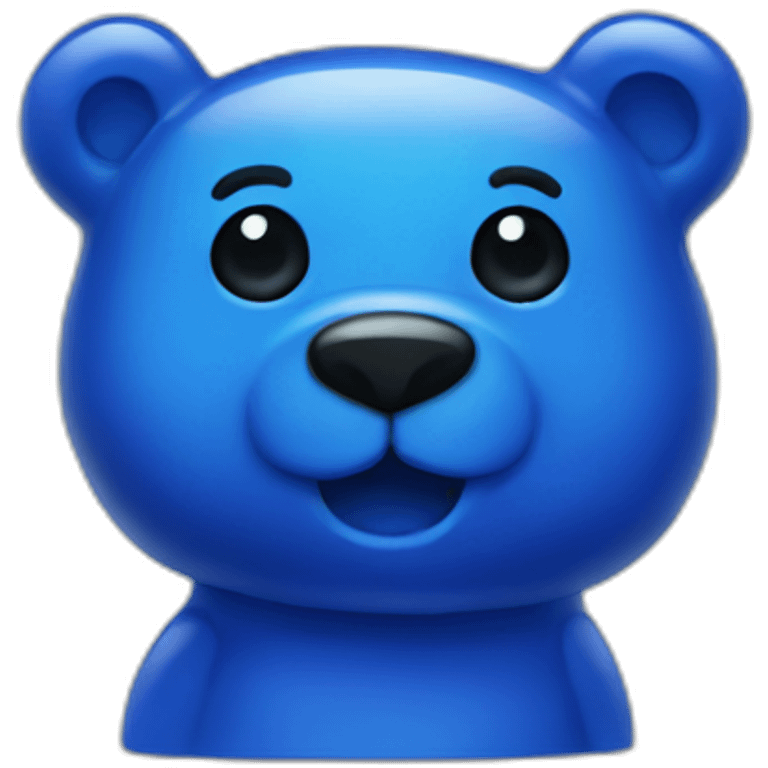 Blue gummy bear emoji