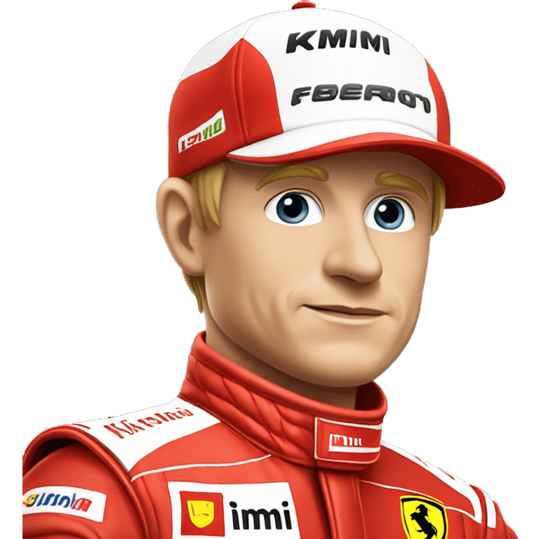 Kimi Räikkönen in his old Ferrari racing suit  emoji