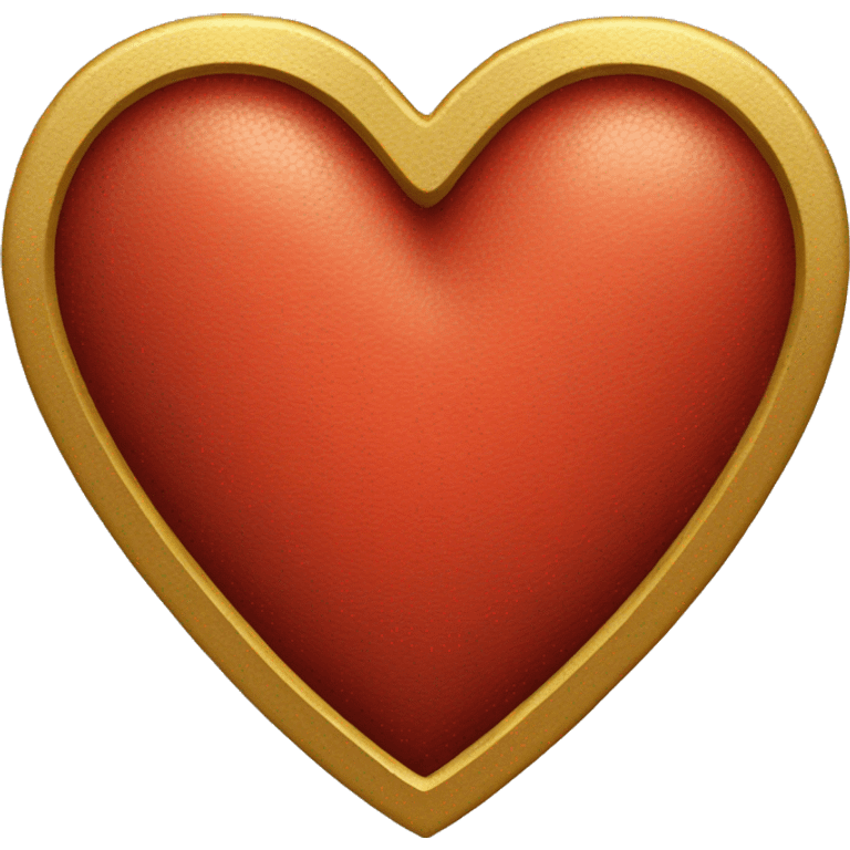 red heart with gold border  emoji