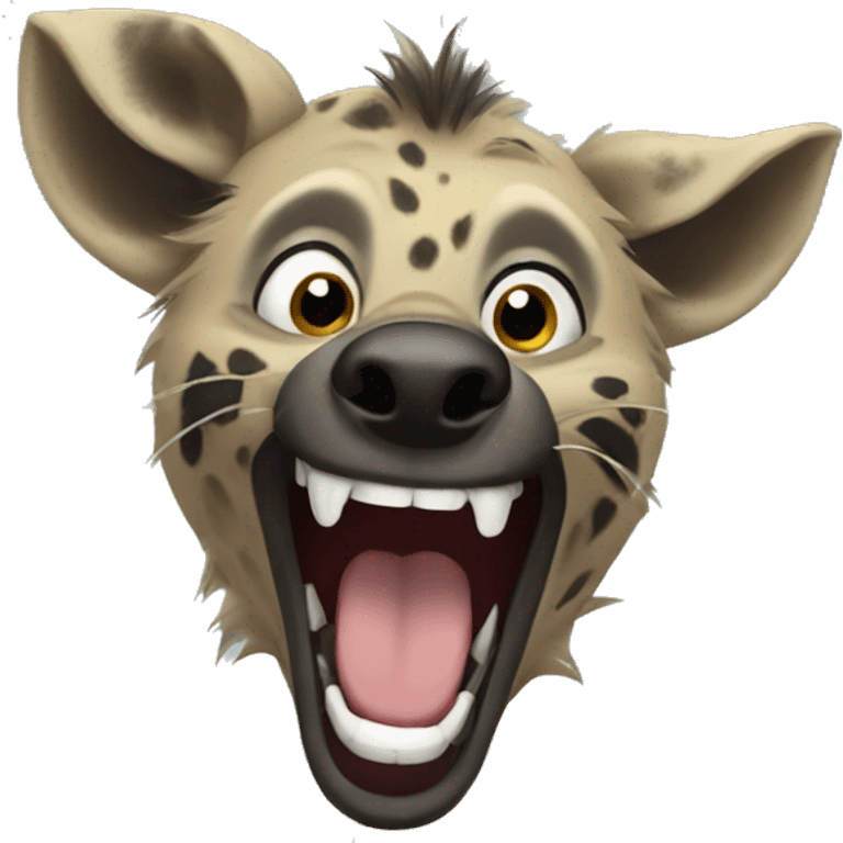 Laughing hyena emoji