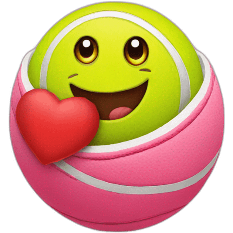 saint valentines day tennis ball emoji