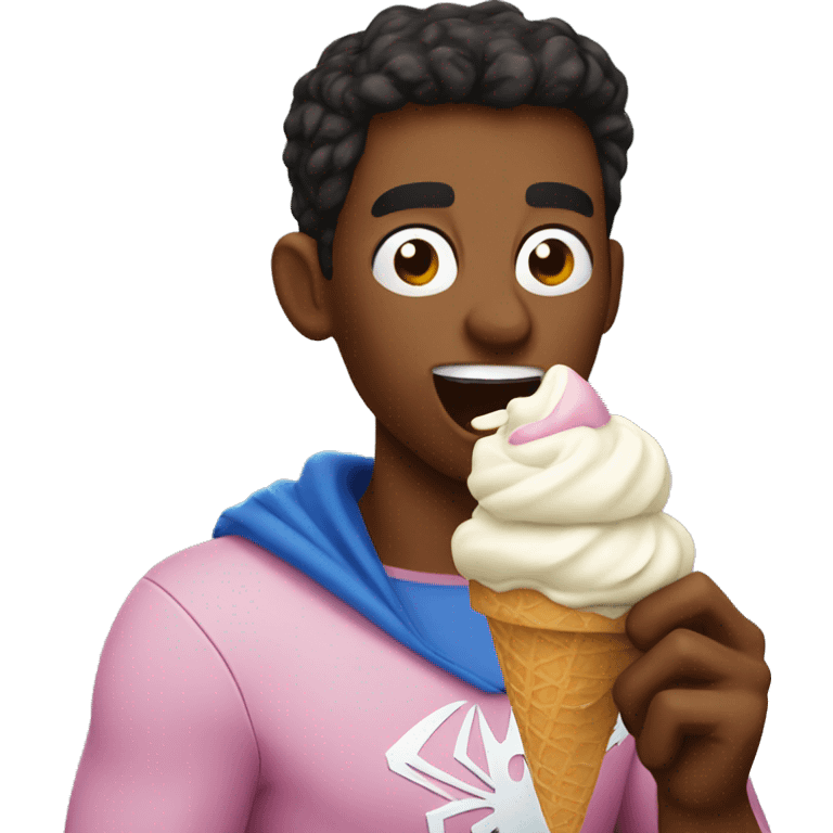 spider-man eating ice cream  emoji