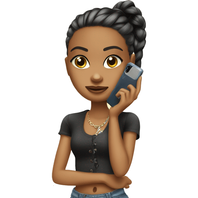 Bratz with phone emoji