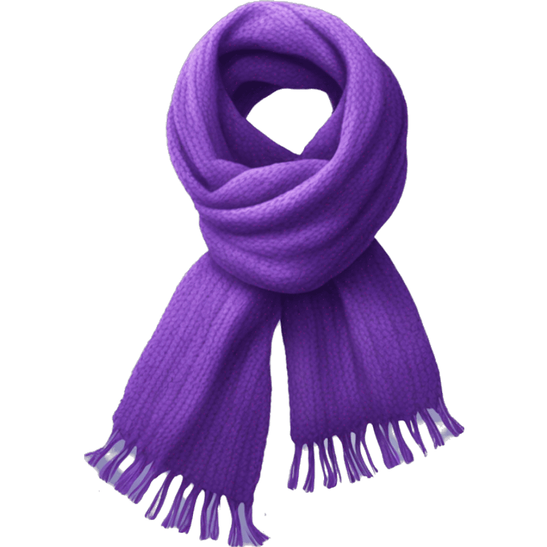 Realistic purple winter scarf isolated. emoji