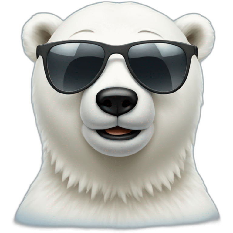 Polar bear with sunglasses emoji