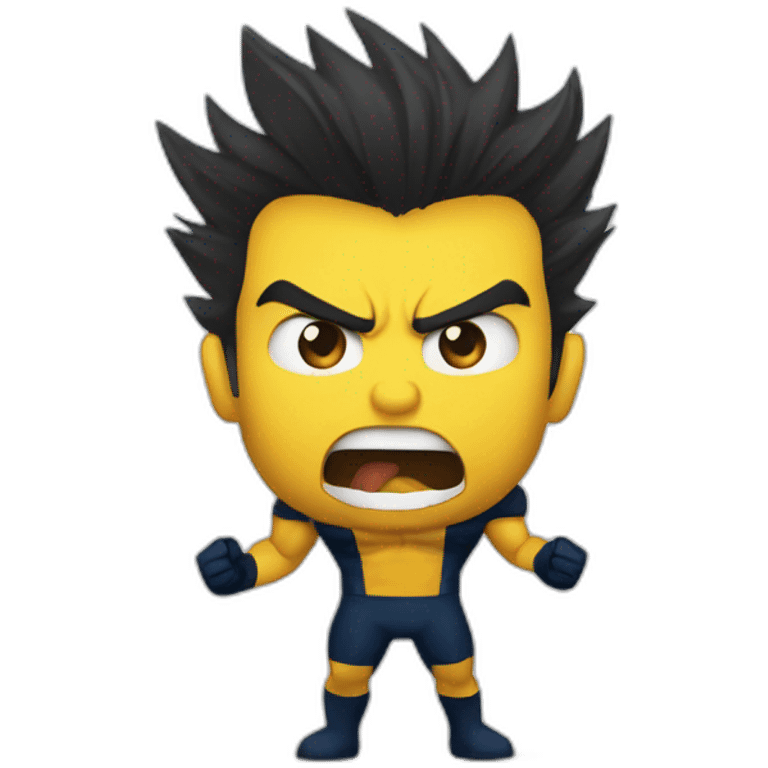 wolverine yelling SIUU as CR7 emoji