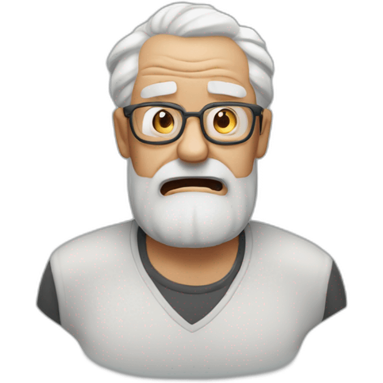 angry old grandpa emoji